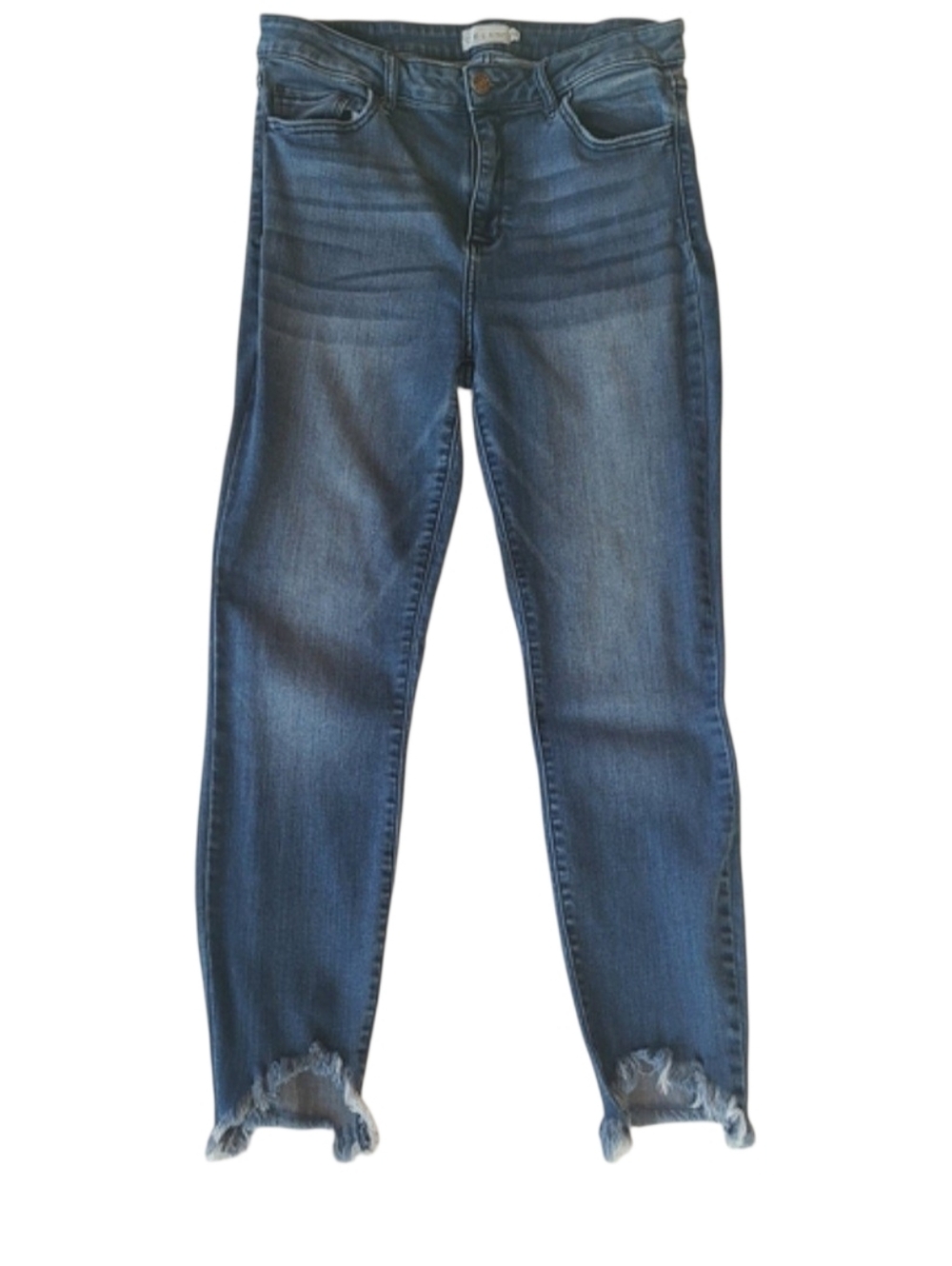 Cello Juniors Ankle Jeans in Blue with Frayed Hem Size 13